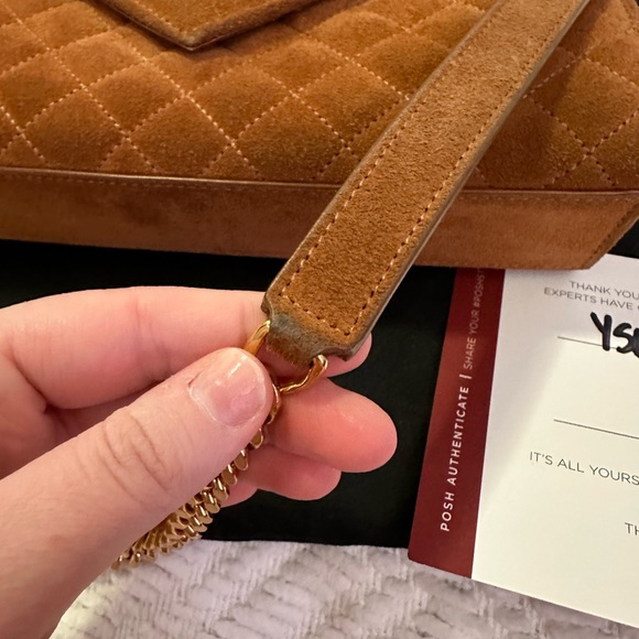 YSL Suede Medium Envelope Crossbody - Picture 2 of 9